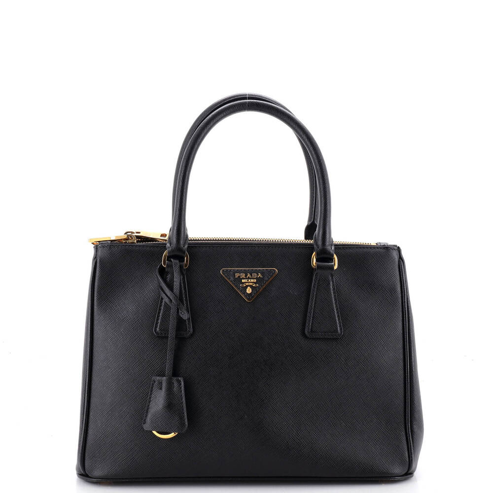 Prada Small Galleria Double Zip Tote Saffiano Leather